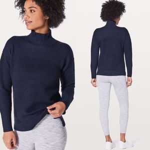 Lululemon Warm and Restore 100% Merino Wool Sweater Midnight Navy